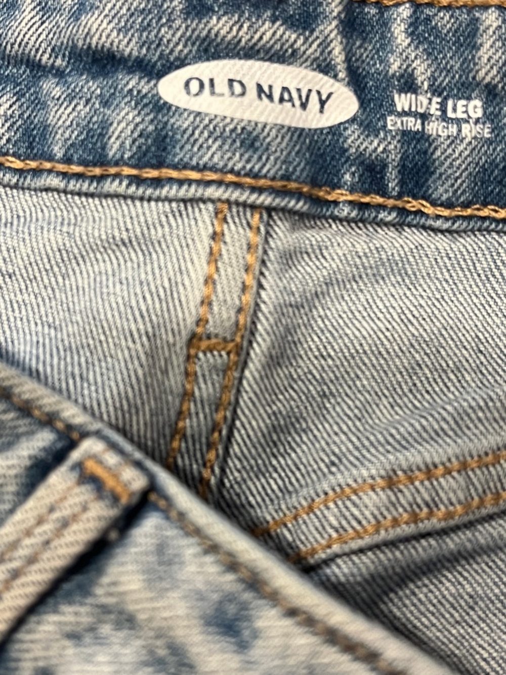 Old Navy Extra High Rise Wide Leg DIY Painted Jeans Size 10 - Picture 8 of 8